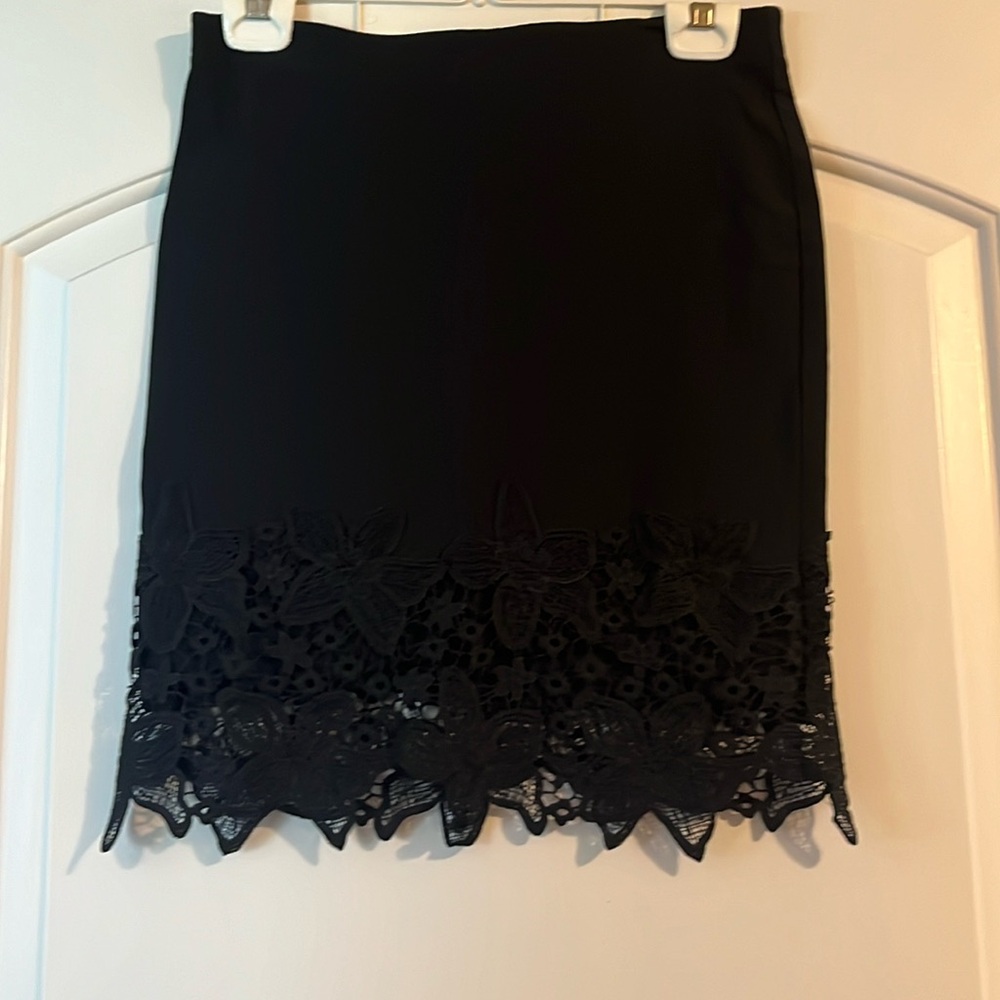 Lace bottom pencil skirt
